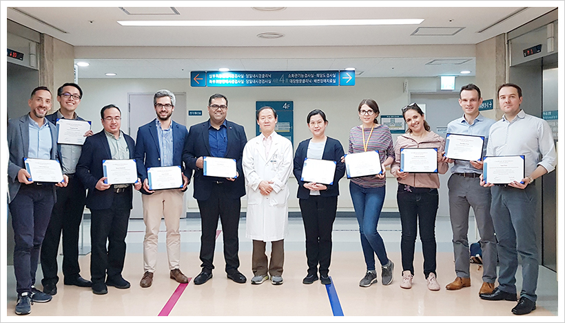 해외 의사들, EUS(내시경초음파검사) 교육 받으러 서울아산병원 방문