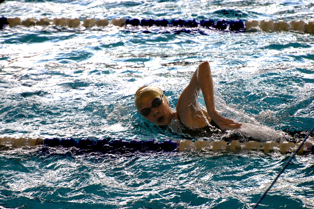 다니엘 리 사원이 선수시절에 수영경기로 참가한 모습 이미지